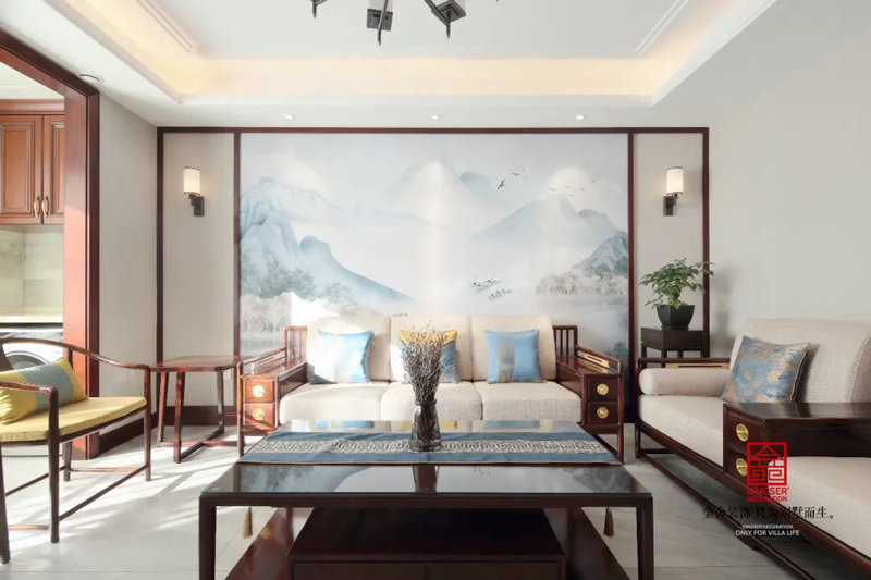 保利拉菲-新中式風(fēng)格-裝修設(shè)計實(shí)景圖