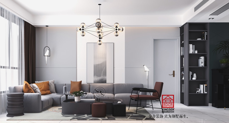 天成明月洲139平米現代簡約風格設計效果圖