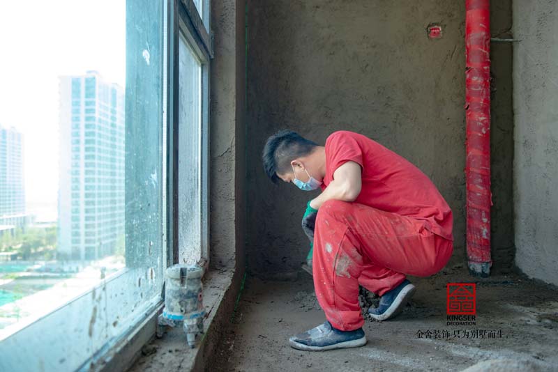 融創中心裝修工地瓦工階段實拍