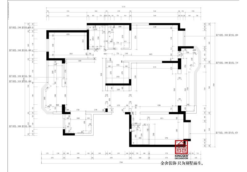 榮盛華府躍層裝修設(shè)計戶型優(yōu)缺點-原始平面圖