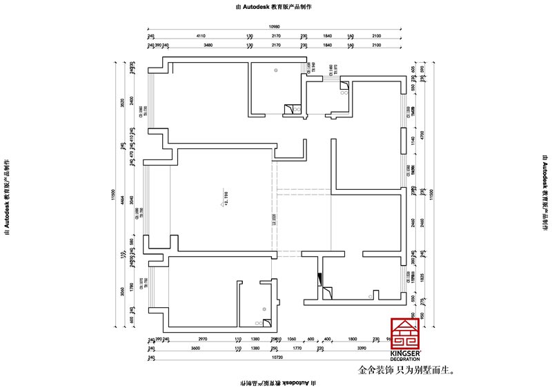 國(guó)賓壹號(hào)139平米戶(hù)型原始平面圖