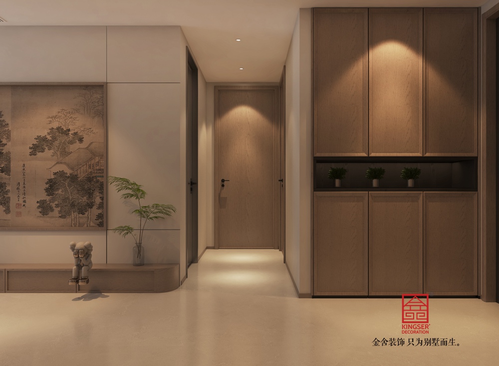 瑞凝府185平米宋式美學風格裝修-玄關